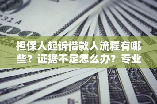 济南担保人起诉借款人流程有哪些？证据不足怎么办？专业律师解答