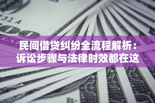 济南民间借贷纠纷全流程解析：诉讼步骤与法律时效都在这儿了