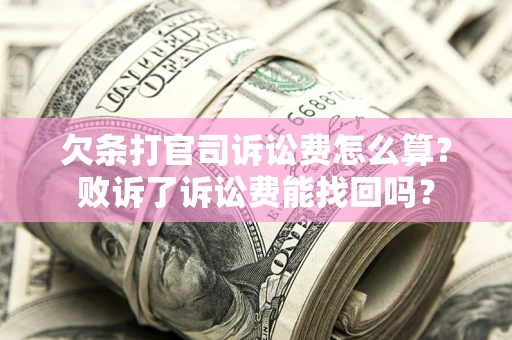 济南欠条打官司诉讼费怎么算？败诉了诉讼费能找回吗？
