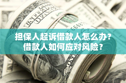 济南担保人起诉借款人怎么办？借款人如何应对风险？